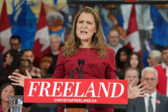 chrystia-freeland-says-canada-should-target-elon-musk’s-tesla-in-a-tariff-fight