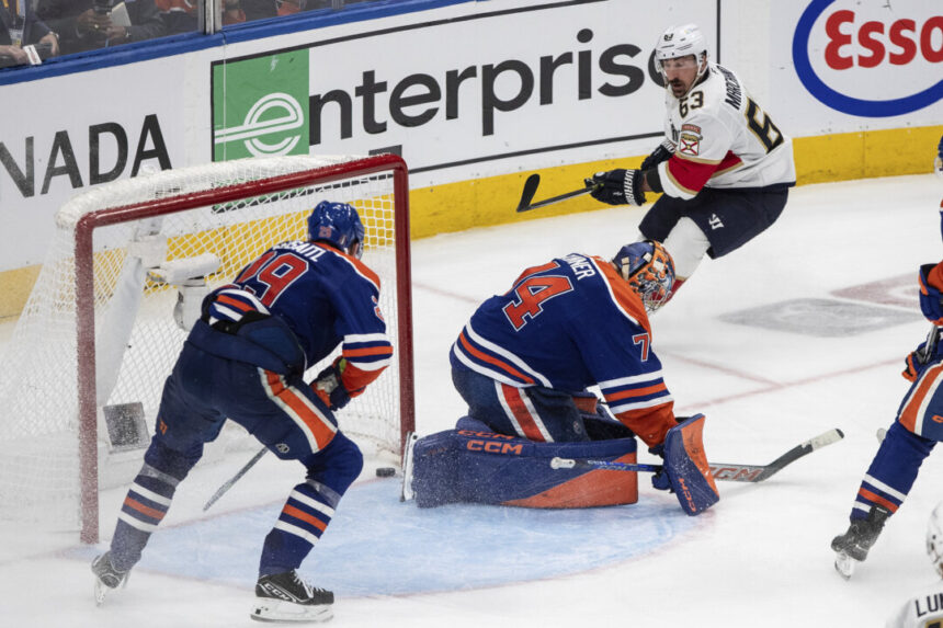 marchand-scores-in-2nd-ot,-panthers-beat-oilers-5-4-in-game-2-to-even-the-stanley-cup-final