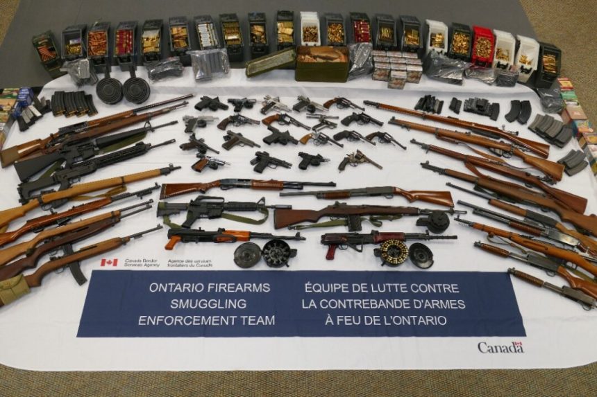 man-arrested-after-border-officials-seize-48-firearms,-17,000-rounds-of-ammo-in-ontario